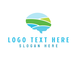 Field - Brain Field Landscape logo design