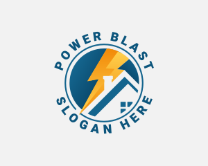 Home Lightning Power Energy logo design