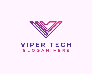 Futuristic Tech App logo design