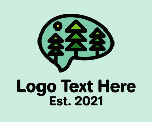 Pine Tree - Mental Health Forest Trees logo design