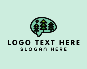 Green - Mental Health Forest Trees logo design