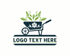 Planting - Wheelbarrow Landscaping Garden logo design