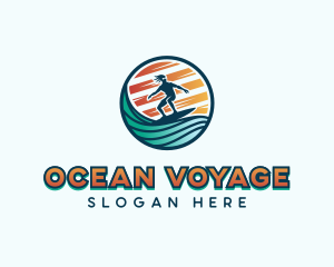 Surfer Ocean Club logo design