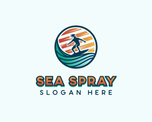 Surfer Ocean Club logo design