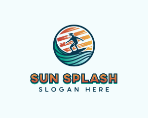 Beachwear - Surfer Ocean Club logo design