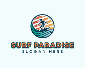 Surfer Ocean Club logo design