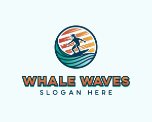 Surfer Ocean Club logo design