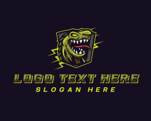 Dinosaur - Dinosaur Lizard Shield logo design