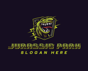 Dinosaur Lizard Shield logo design