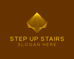 Staircase - Pyramid Architect Structure logo design