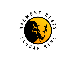 Sunset - Bufallo Bison Horn logo design