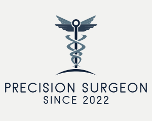 Surgeon - Caduceus Healthcare Clinic logo design