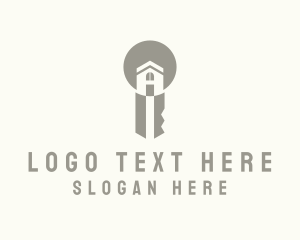 Lock - Gray Home Key logo design