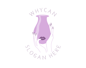 Woman Face Vase Logo