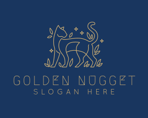 Golden Cat Luxury logo design