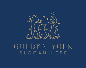 Golden Cat Luxury logo design