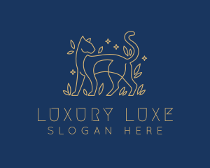 Golden Cat Luxury logo design