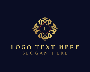Fleur De Lis - Luxury Victorian Floral logo design
