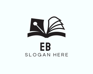 Education - Quill Pen Book logo design