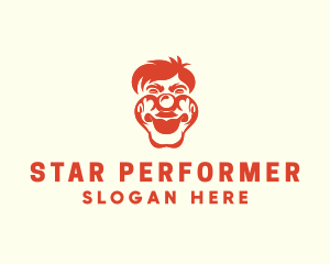 Entertainer - Clown Man Head logo design