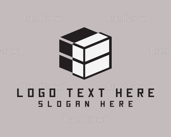 Geometric Cyber Cube Logo