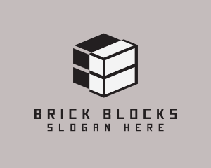 Blocks - Geometric Cyber Cube logo design