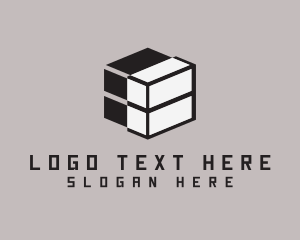 Geometric Cyber Cube Logo