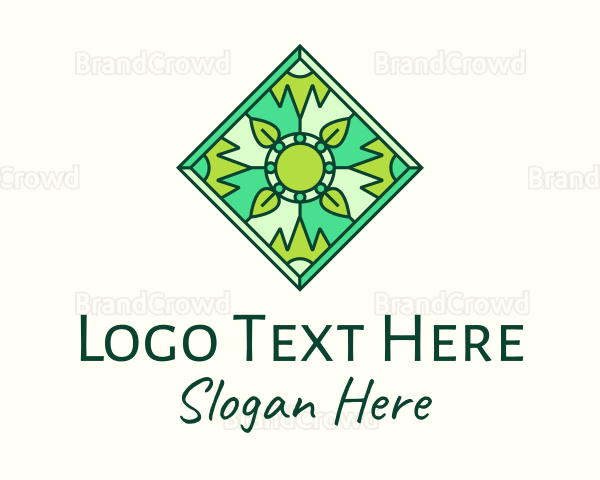 Green Organic Stained Glass Logo