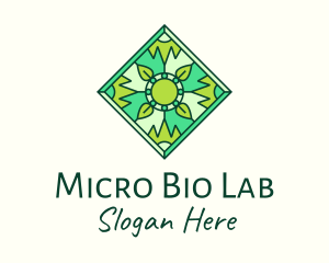 Green Organic Stained Glass logo design