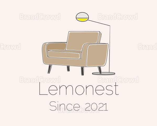 Brown Couch Furniture Logo