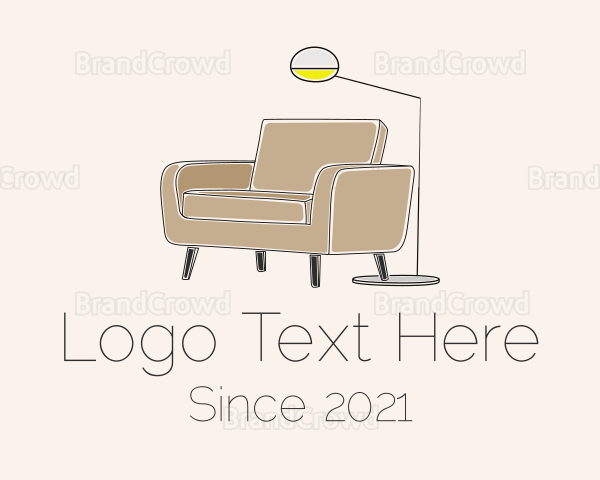 Brown Couch Furniture Logo