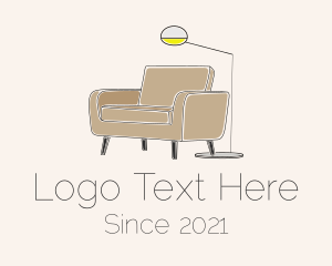 Seat - Brown Couch Furniture logo design