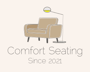 Brown Couch Furniture logo design