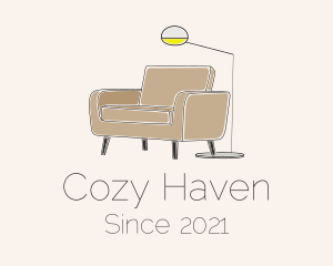 Brown Couch Furniture logo design