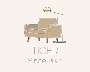 Chair - Brown Couch Furniture logo design