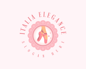 Elegant Ballet Shoes logo design