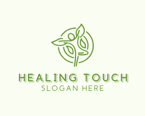 Leaf Yoga Meditation logo design