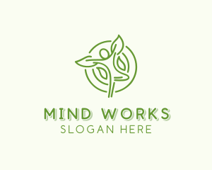 Leaf Yoga Meditation logo design