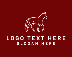 Brown Horse - Wild Horse Equine logo design