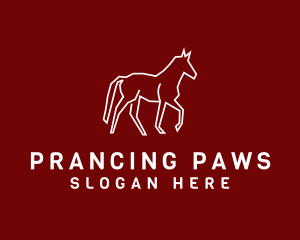 Prancing - Wild Horse Equine logo design