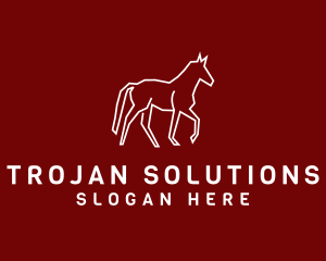 Trojan - Wild Horse Equine logo design