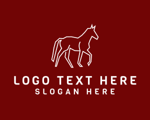 Horse Polo - Wild Horse Equine logo design