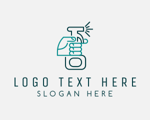 Cleaning Supply - Cleaning Hand Spray Bottle logo design