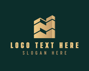Interior Designer - Building Tower Letter N logo design