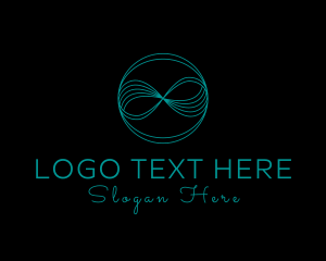 Teal - Infinite Wave Loop logo design