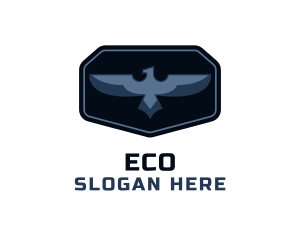 Flying - Cyber Eagle Badge logo design