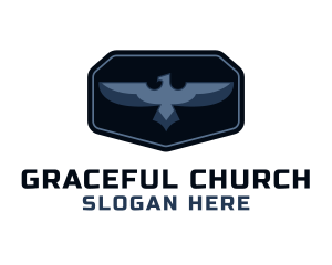Shield - Cyber Eagle Badge logo design