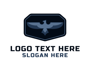 Fly - Cyber Eagle Badge logo design