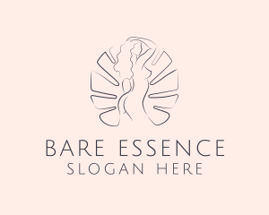 Nature Nude Woman Spa logo design