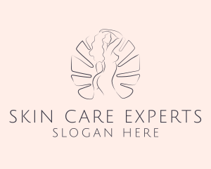 Nature Nude Woman Spa logo design